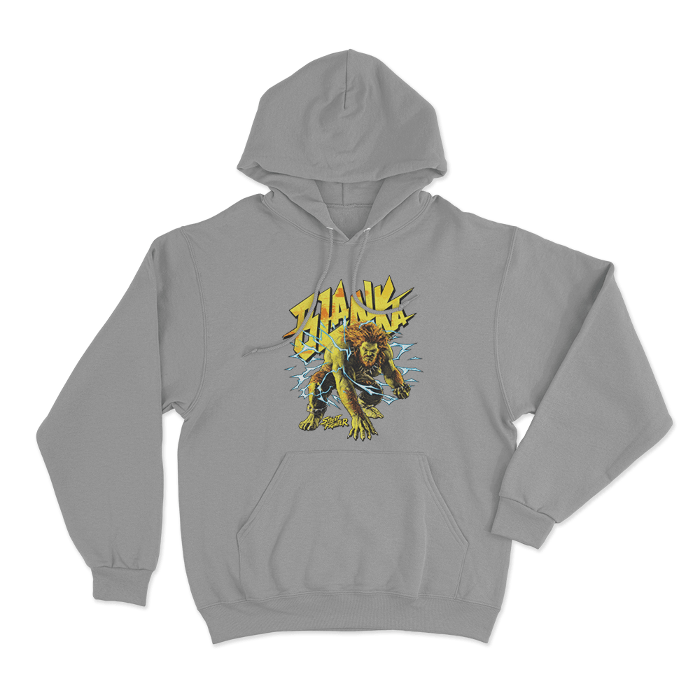 Street Fighter Blanka Unisex Hoodie Grey Street Fighter Blanka Unisex Hoodie Grey