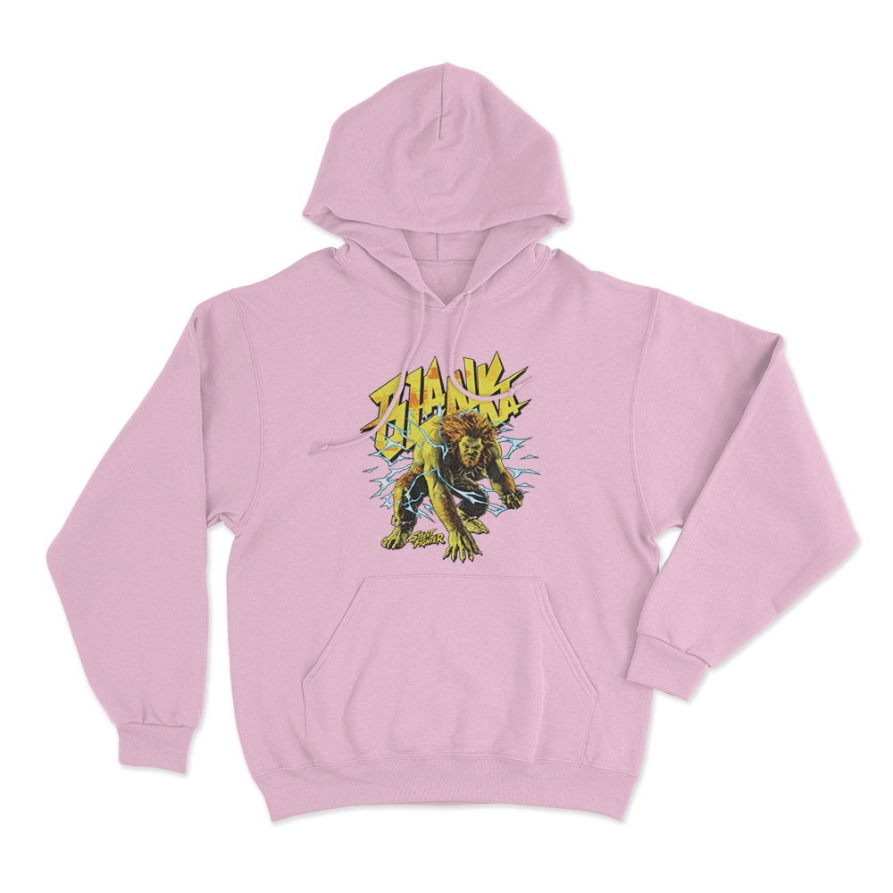 Street Fighter Blanka Unisex Hoodie Pink Street Fighter Blanka Unisex Hoodie Pink