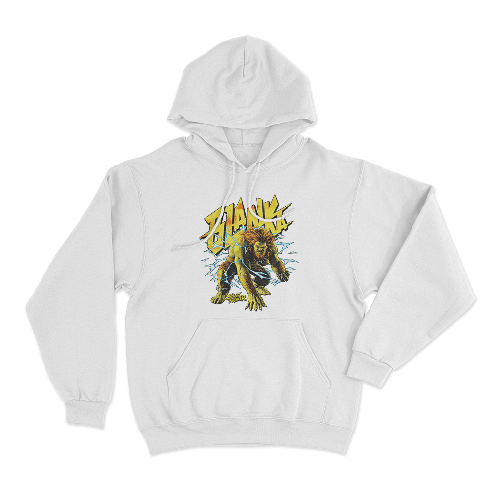 Street Fighter Blanka Unisex Hoodie White Street Fighter Blanka Unisex Hoodie White