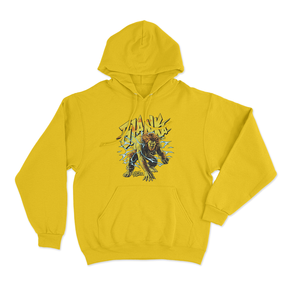 Street Fighter Blanka Unisex Hoodie Yellow Street Fighter Blanka Unisex Hoodie Yellow