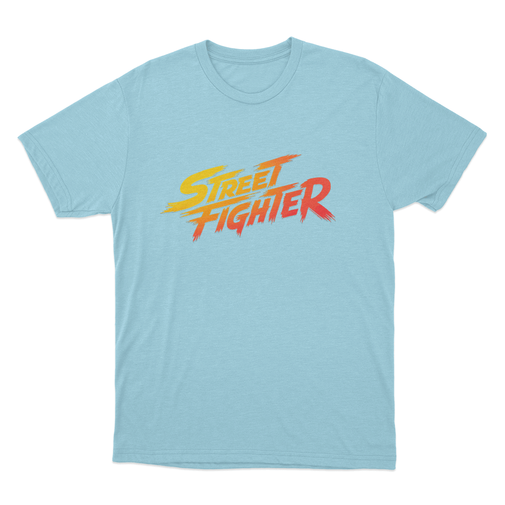 Street Fighter Logo Unisex T Shirt Sky Blue Street Fighter Logo Unisex T Shirt Sky Blue