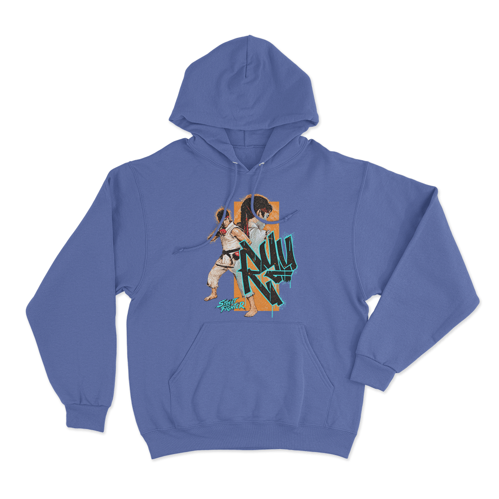 Street Fighter Ryu Unisex Hoodie Blue Street Fighter Ryu Unisex Hoodie Blue