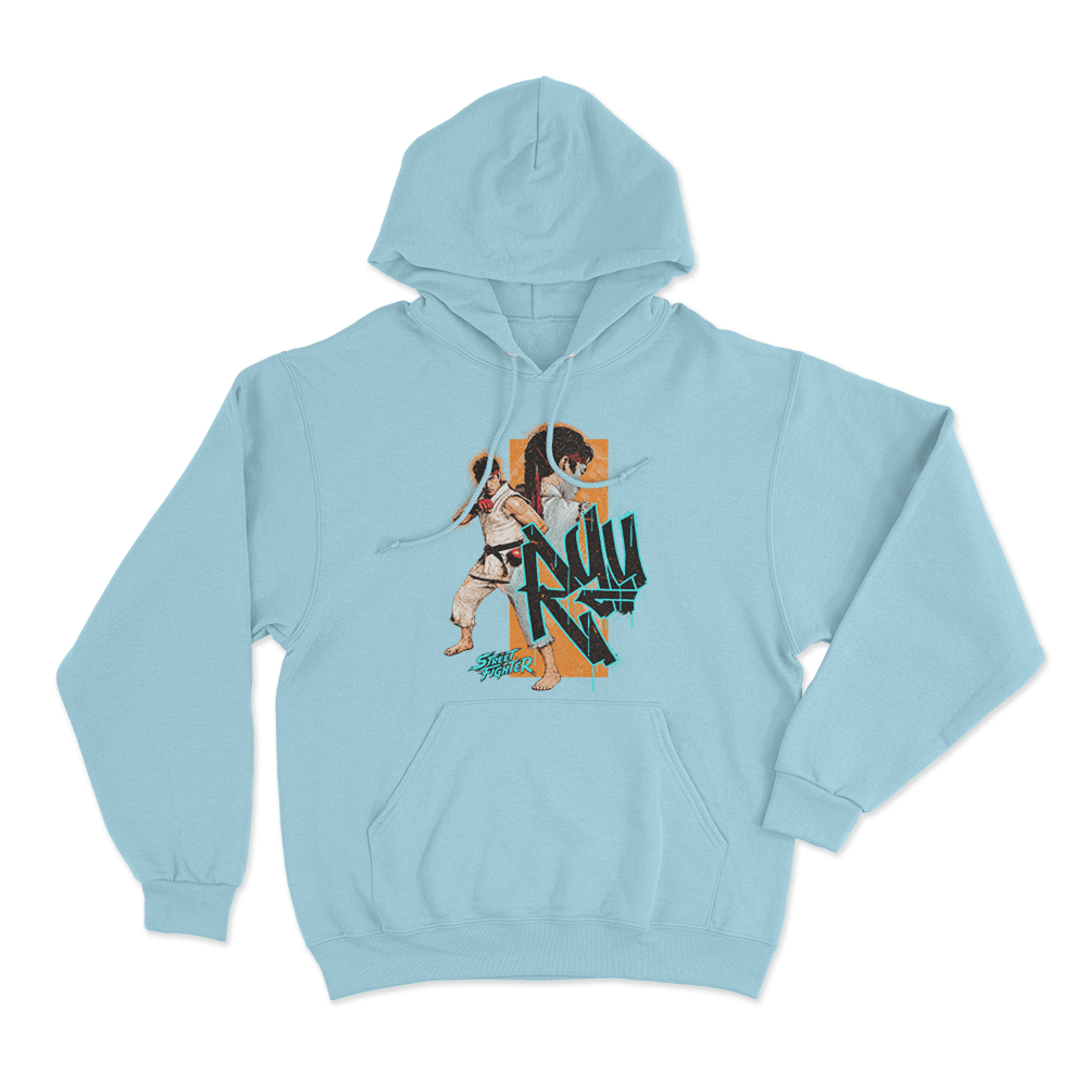 Street Fighter Ryu Unisex Hoodie Sky Blue Street Fighter Ryu Unisex Hoodie Sky Blue